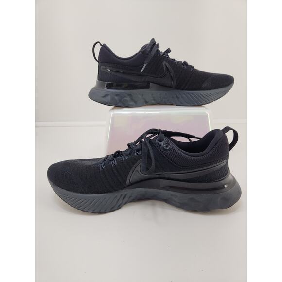 Nike React Infinity Run Flyknit 2 CT2357-003 Triple Black Men’s 9.5 - Picture 1 of 8
